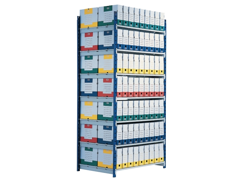 Stålreol Paperflow til opbevaring - 200x70 cm tilbud!