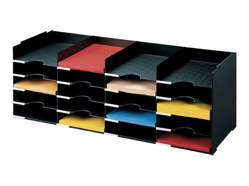Paperflow - A4 Sorterer med 20 Rum - Sort Opbevaring