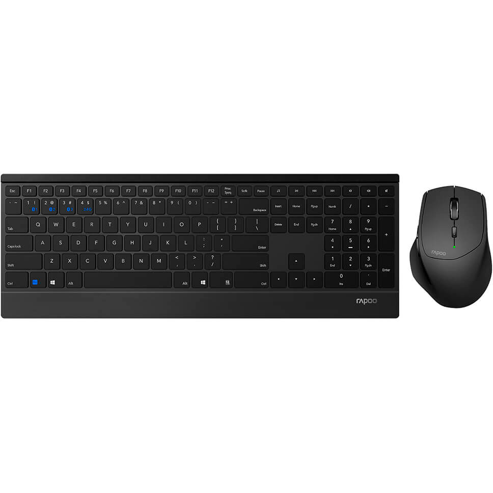 RAPOO 9500M trådløs tastatur & mus sort